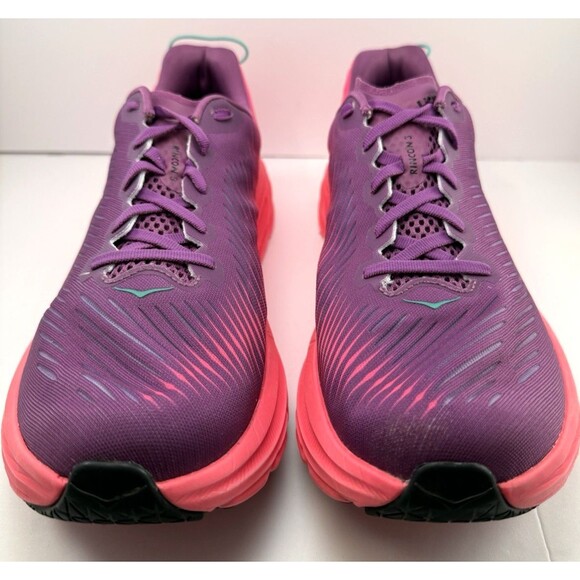 HOKA Rincon 3 Women’s Size 11B Running Shoes Hot Pink Purple Lightweight Trainer - Picture 3 of 9
